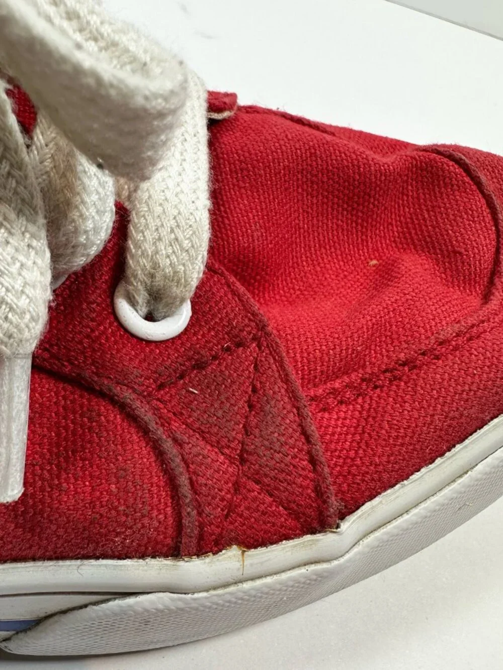Polo By Ralph Lauren Red Humberto Canvas Sneakers Men's Sizez 9.5D Preppy Casual